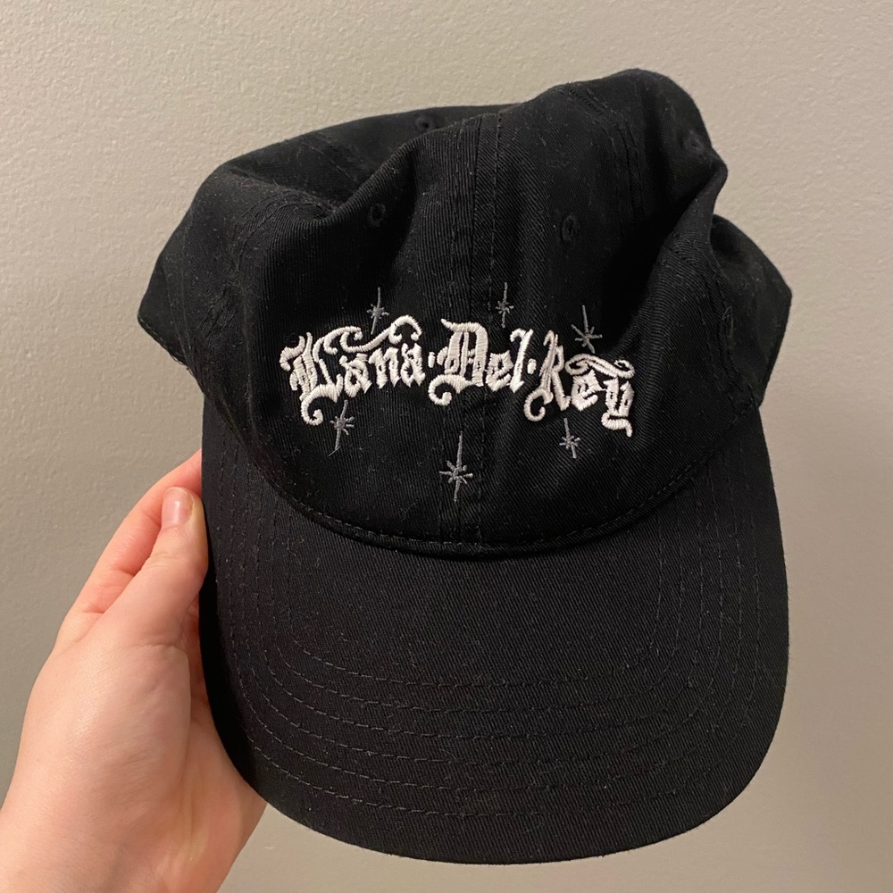 Official Lana Del Rey Black and White Embroidered Hat